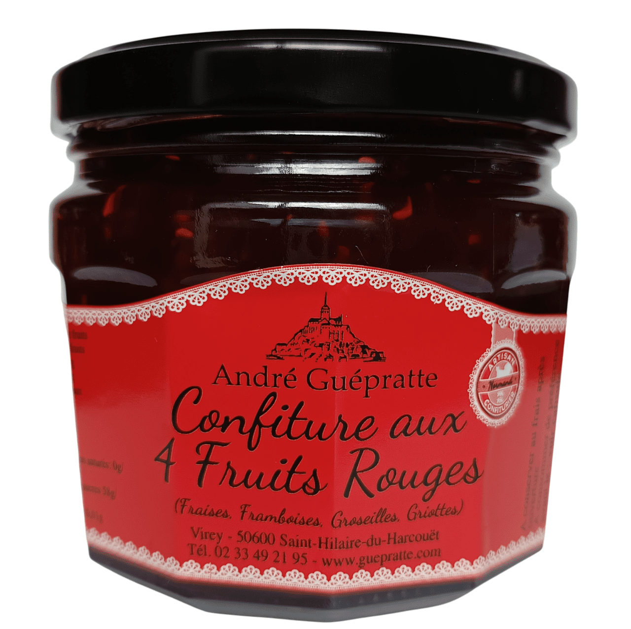 Confiture aux 4 fruits rouges Artisanale