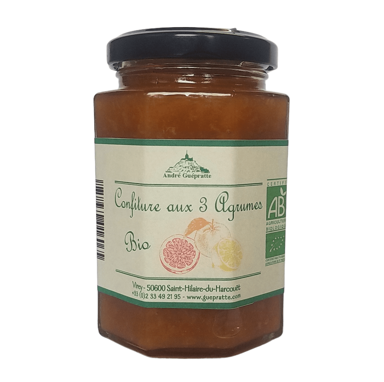Confiture aux Agrumes (orange, citron, pamplemousse) Biologique
